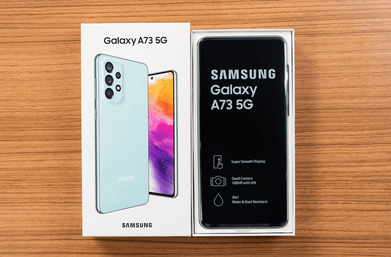 Galaxy A73 pakovanje i dizajn telefona