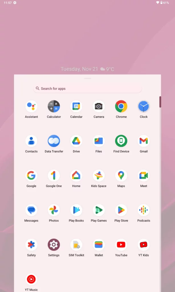 T Tablet interfejs baziran na čistom Androidu