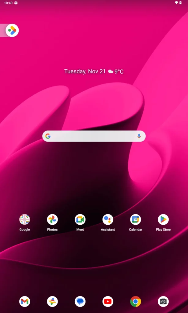 Telekom T Tablet početna strana interfejsa